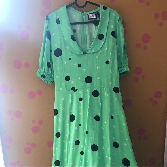 Vintage inspired midi tea dress in spot print - Picture 2 of 8